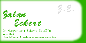 zalan eckert business card